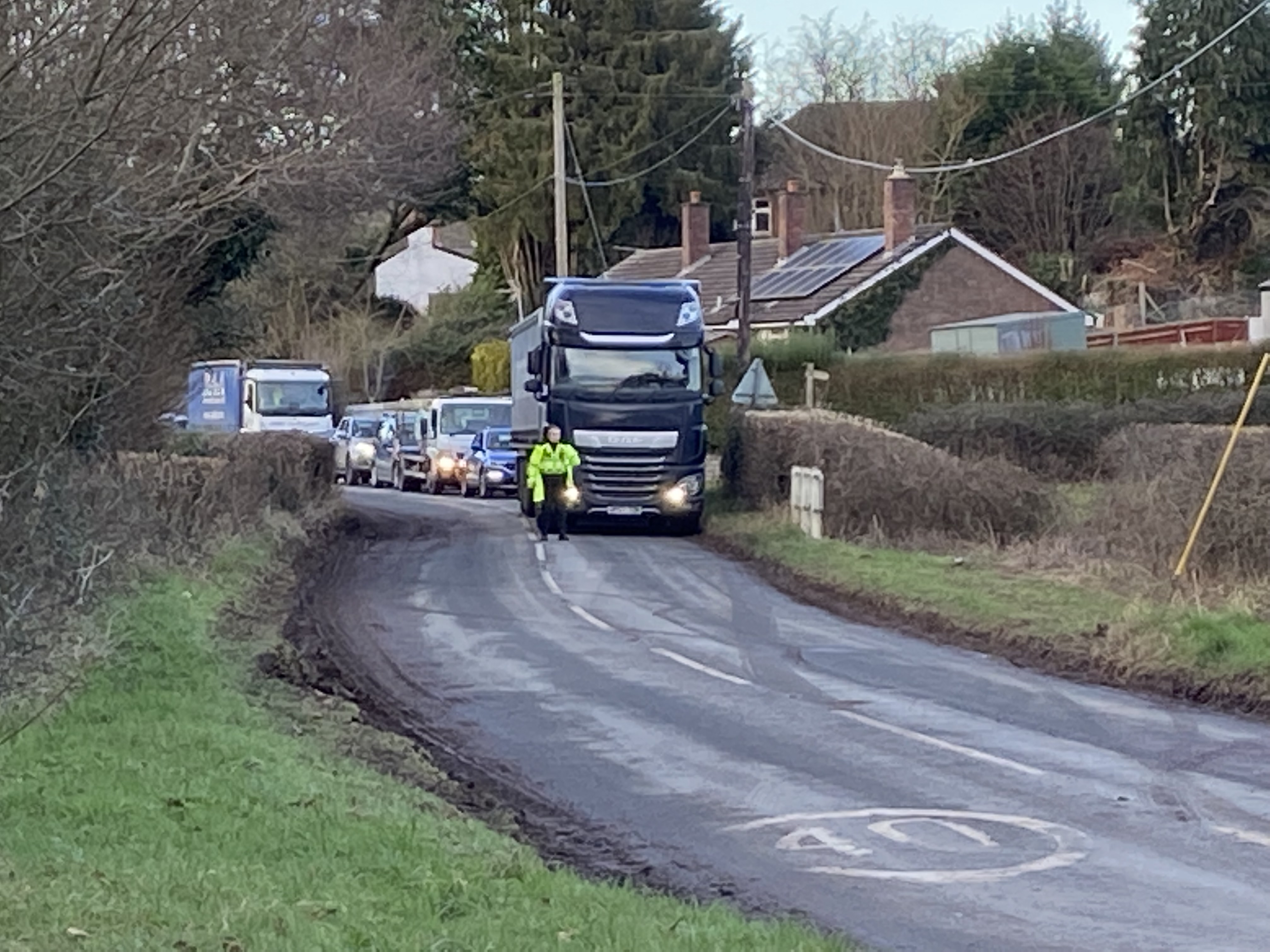 Gridlock on main Monmouth road after crash closes Ross Hereford